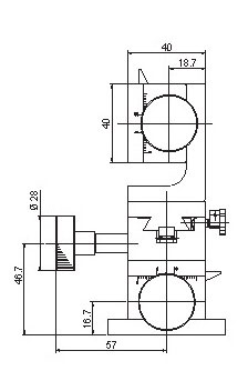 Manual Linear Positioning Stage Mechanical Drawing