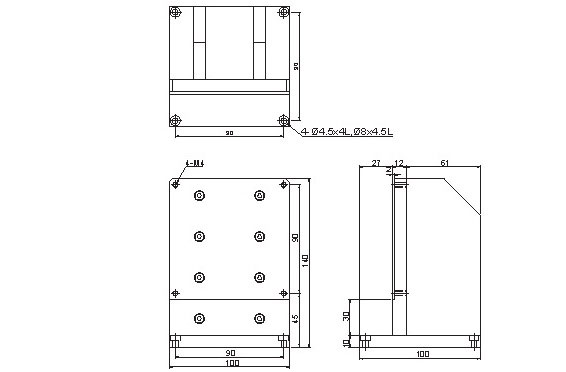 Adapting Bracket Mechanical Drawing