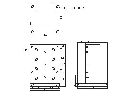 Adapting Bracket Mechanical Drawing