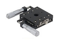 Manual Dual-axis Super Thin Linear Positioning Stage Picture size 80 mm * 80 mm