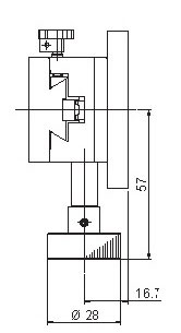 Manual Linear Positioning Stage Mechanical Drawing