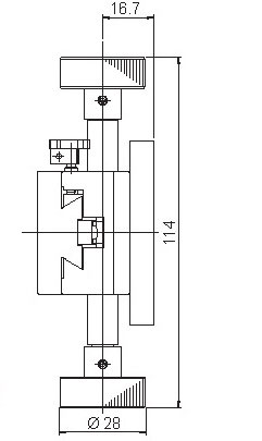 Manual Linear Positioning Stage Mechanical Drawing