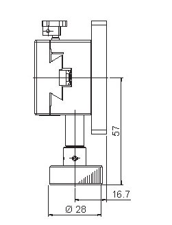 Manual Linear Positioning Stage Mechanical Drawing