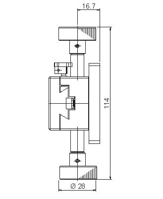Manual Linear Positioning Stage Mechanical Drawing