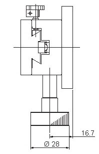 Manual Linear Positioning Stage Mechanical Drawing