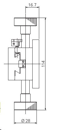 Manual Linear Positioning Stage Mechanical Drawing