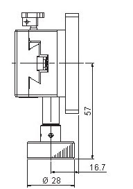 Manual Linear Positioning Stage Mechanical Drawing