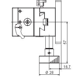 Manual Linear Positioning Stage Mechanical Drawing