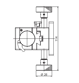 Manual Linear Positioning Stage Mechanical Drawing