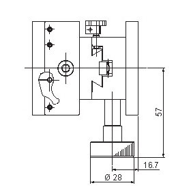 Manual Linear Positioning Stage Mechanical Drawing