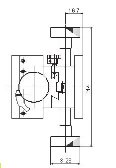 Manual Linear Positioning Stage Mechanical Drawing