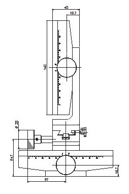 Manual Linear Positioning Stage Mechanical Drawing