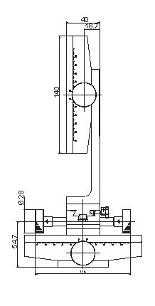Manual Linear Positioning Stage Mechanical Drawing