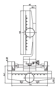 Manual Linear Positioning Stage Mechanical Drawing