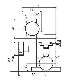 Manual Linear Positioning Stage Mechanical Drawing