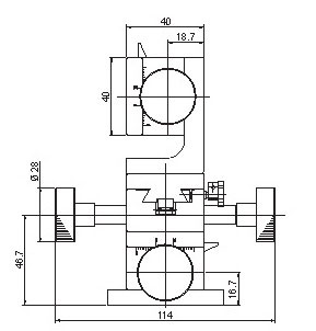 Manual Linear Positioning Stage Mechanical Drawing