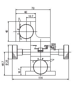 Manual Linear Positioning Stage Mechanical Drawing