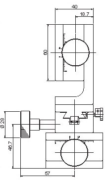 Manual Linear Positioning Stage Mechanical Drawing