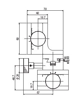 Manual Linear Positioning Stage Mechanical Drawing