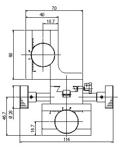 Manual Linear Positioning Stage Mechanical Drawing