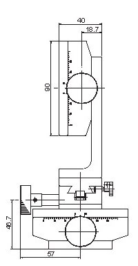 Manual Linear Positioning Stage Mechanical Drawing