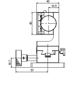 Manual Linear Positioning Stage Mechanical Drawing