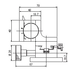 Manual Linear Positioning Stage Mechanical Drawing
