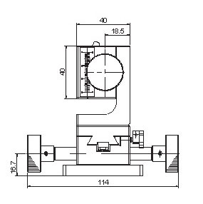 Manual Linear Positioning Stage Mechanical Drawing