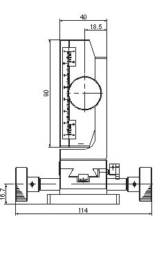 Manual Linear Positioning Stage Mechanical Drawing