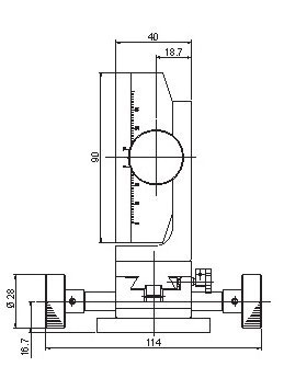 Manual Linear Positioning Stage Mechanical Drawing