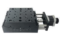 Motorized Goniometer Stage, Table Size: 120 mm x 130 mm, Range of Travel: +/-10 Degrees, Load Capacity: 22 lb (10 kg)