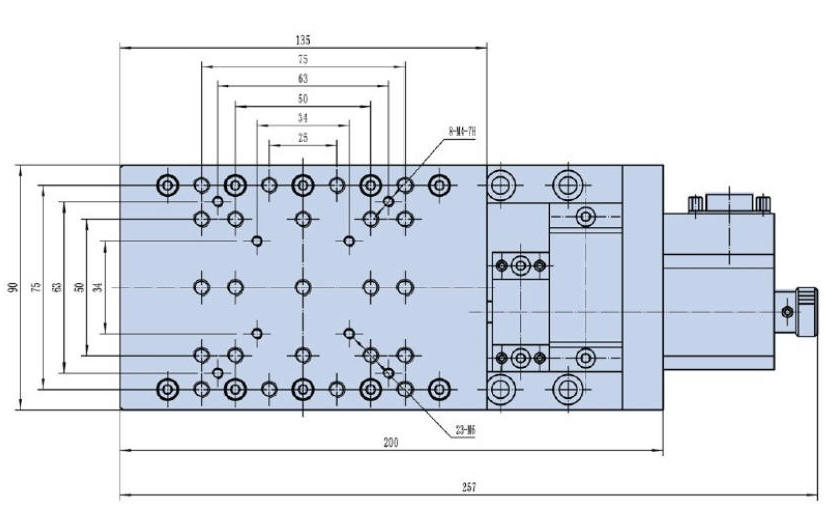 Stepper Motor Driven Single-axis Vertical Stage, Travel  : 75 mm