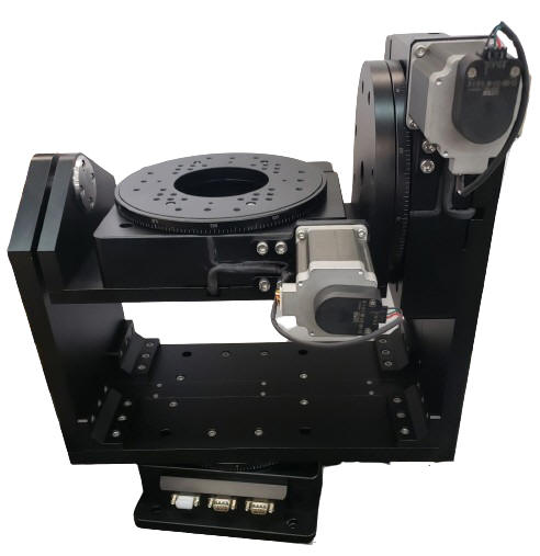 Stepper Motor Driven Three-axis Gimbal Mount, Azimuth, with Quadrature Optical Encoders 